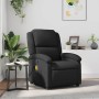 Sillón reclinable de masaje cuero auténtico negro en Sillones | Comprar online en Foru.es