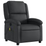 Sillón reclinable de masaje cuero auténtico negro en Sillones | Comprar online en Foru.es