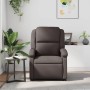 Sillón de masaje eléctrico cuero auténtico marrón oscuro en Sillones | Comprar online en Foru.es