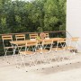 Sillas cafetería plegables 8 uds acero y madera maciza acacia de vidaXL, Sillas de jardín - Ref: Foro24-3152109, Precio: 269,...