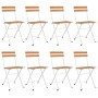 Sillas cafetería plegables 8 uds acero y madera maciza acacia de vidaXL, Sillas de jardín - Ref: Foro24-3152109, Precio: 269,...