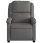 Sillón reclinable de masaje cuero auténtico gris en Sillones | Comprar online en Foru.es