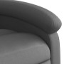 Sillón reclinable de masaje cuero auténtico gris en Sillones | Comprar online en Foru.es