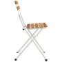 Sillas cafetería plegables 8 uds acero y madera maciza acacia de vidaXL, Sillas de jardín - Ref: Foro24-3152109, Precio: 269,...