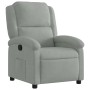 Sillón reclinable de terciopelo gris claro en Sillones | Comprar online en Foru.es