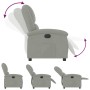 Sillón reclinable de terciopelo gris claro en Sillones | Comprar online en Foru.es