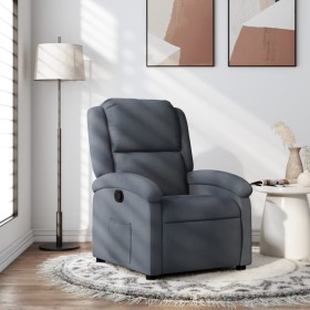 Sillón reclinable de terciopelo gris oscuro en Sillones | Comprar online en Foru.es