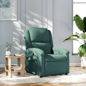 Sillón reclinable de terciopelo verde oscuro en Sillones | Comprar online en Foru.es