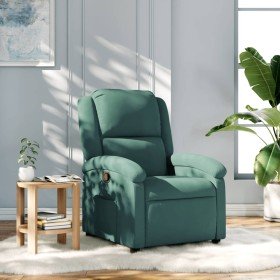 Sillón reclinable de terciopelo verde oscuro en Sillones | Comprar online en Foru.es
