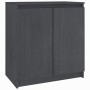 Armario auxiliar madera maciza de pino gris 60x36x65 cm de vidaXL, Aparadores - Ref: Foro24-808100, Precio: 80,86 €, Descuent...