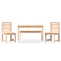 Juego de comedor de jardín 4 piezas madera maciza de pino de vidaXL, Conjuntos de jardín - Ref: Foro24-3154701, Precio: 231,3...