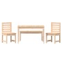 Juego de comedor de jardín 4 piezas madera maciza de pino de vidaXL, Conjuntos de jardín - Ref: Foro24-3154701, Precio: 231,3...