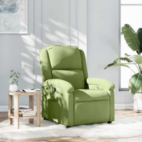 Sillón reclinable de terciopelo verde claro en Sillones | Comprar online en Foru.es