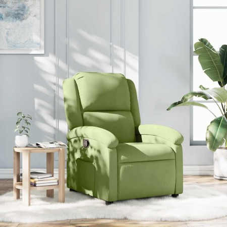 Sillón reclinable de terciopelo verde claro en Sillones | Comprar online en Foru.es