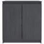 Armario auxiliar madera maciza de pino gris 60x36x65 cm de vidaXL, Aparadores - Ref: Foro24-808100, Precio: 80,86 €, Descuent...