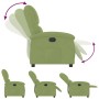 Sillón reclinable de terciopelo verde claro en Sillones | Comprar online en Foru.es