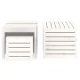 Juego de cajas de jardín 4 piezas madera maciza de pino blanco de vidaXL, Cajas de almacenaje para exteriores - Ref: Foro24-3...
