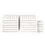 Juego de cajas de jardín 4 piezas madera maciza de pino blanco de vidaXL, Cajas de almacenaje para exteriores - Ref: Foro24-3...