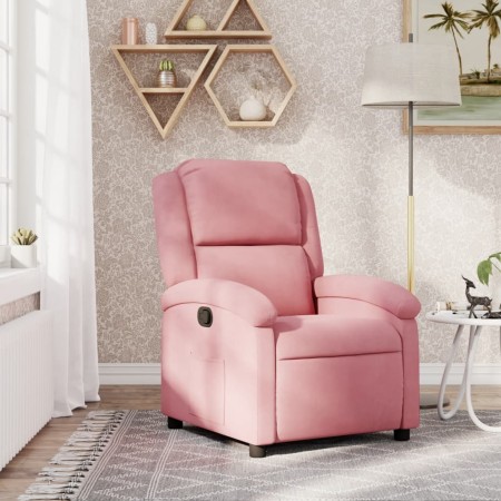 Sillón reclinable de terciopelo rosa en Sillones | Comprar online en Foru.es