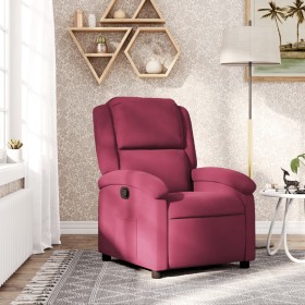 Sillón reclinable de terciopelo rojo tinto en Sillones | Comprar online en Foru.es