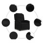 Sillón reclinable de terciopelo negro en Sillones | Comprar online en Foru.es