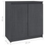Armario auxiliar madera maciza de pino gris 60x36x65 cm de vidaXL, Aparadores - Ref: Foro24-808100, Precio: 80,86 €, Descuent...