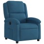 Sillón reclinable de terciopelo azul en Sillones | Comprar online en Foru.es