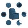 Sillón reclinable de terciopelo azul en Sillones | Comprar online en Foru.es