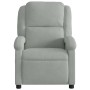 Sillón reclinable de masaje terciopelo gris claro en Sillones | Comprar online en Foru.es