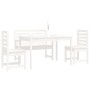 Juego de comedor de jardín 4 piezas madera maciza pino blanco de vidaXL, Conjuntos de jardín - Ref: Foro24-3154690, Precio: 3...