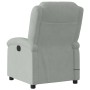 Sillón reclinable de masaje terciopelo gris claro en Sillones | Comprar online en Foru.es