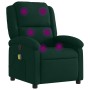 Sillón de masaje reclinable de terciopelo verde oscuro en Sillones | Comprar online en Foru.es