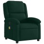 Sillón de masaje reclinable de terciopelo verde oscuro en Sillones | Comprar online en Foru.es