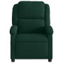 Sillón de masaje reclinable de terciopelo verde oscuro en Sillones | Comprar online en Foru.es