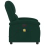 Sillón de masaje reclinable de terciopelo verde oscuro en Sillones | Comprar online en Foru.es