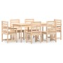 Juego de comedor de jardín 7 piezas madera maciza de pino de vidaXL, Conjuntos de jardín - Ref: Foro24-3154707, Precio: 399,0...