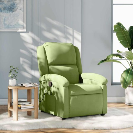 Sillón de masaje reclinable de terciopelo verde claro en Sillones | Comprar online en Foru.es
