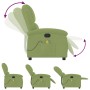 Sillón de masaje reclinable de terciopelo verde claro en Sillones | Comprar online en Foru.es