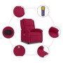 Sillón de masaje reclinable de terciopelo vino tinto en Sillones | Comprar online en Foru.es