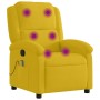 Sillón de masaje reclinable de terciopelo amarillo en Sillones | Comprar online en Foru.es