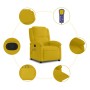 Sillón de masaje reclinable de terciopelo amarillo en Sillones | Comprar online en Foru.es