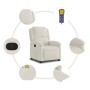 Sillón de masaje reclinable de terciopelo crema en Sillones | Comprar online en Foru.es