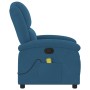 Sillón de masaje reclinable de terciopelo azul en Sillones | Comprar online en Foru.es