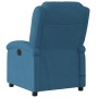 Sillón de masaje reclinable de terciopelo azul en Sillones | Comprar online en Foru.es