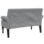 Banco con respaldo tela gris claro 120x62x75,5 cm en Bancos | Comprar online en Foru.es