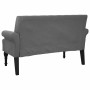 Banco con respaldo Tela Gris Oscuro 120x62x75,5 cm en Bancos | Comprar online en Foru.es
