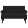 Banco con respaldo de tela negro 120x62x75,5 cm en Bancos | Comprar online en Foru.es