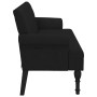 Banco con respaldo de tela negro 120x62x75,5 cm en Bancos | Comprar online en Foru.es