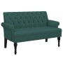 Banco con respaldo tela verde oscuro 120x62x75,5 cm en Bancos | Comprar online en Foru.es