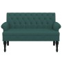 Banco con respaldo tela verde oscuro 120x62x75,5 cm en Bancos | Comprar online en Foru.es